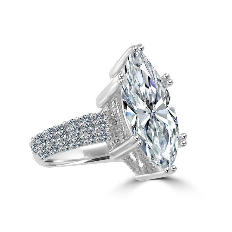 Cubic Zirconia Marquis Solitaire Ring. 600R12827