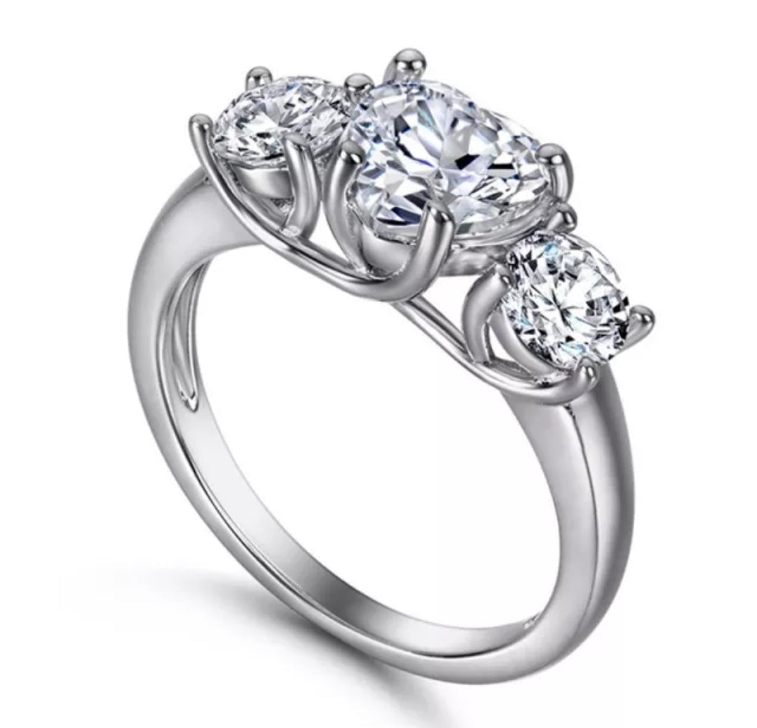 2CT Round Diamond Veneer Cubic zirconia Ring. 635R71261