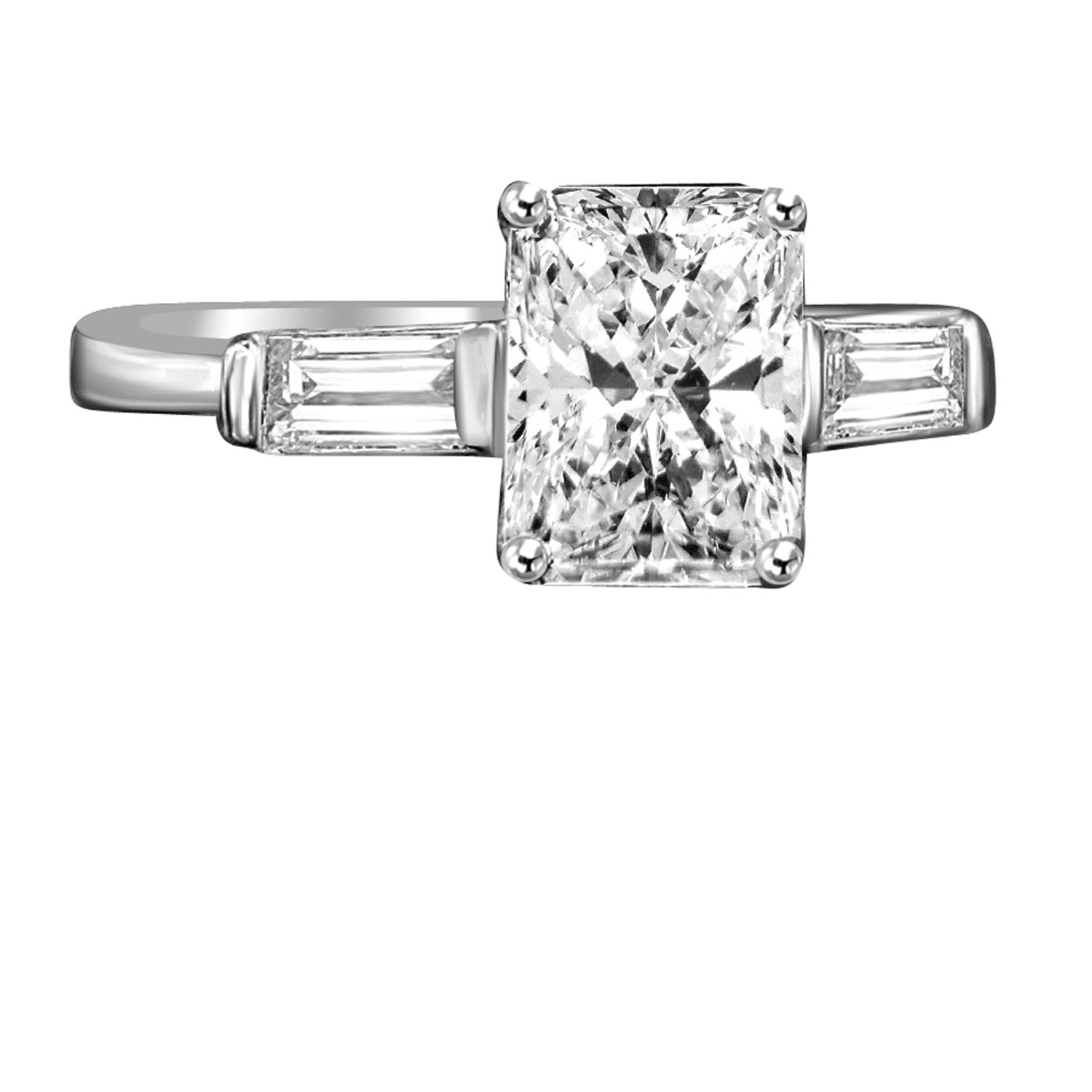 Emerald Diamond Veneer Cubic Zirconia Ring.635R72005