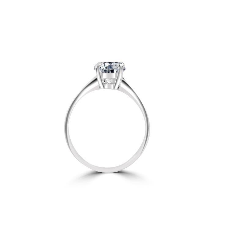 Round Solitaire Diamond Veneer Cubic zirconia Ring. 635R166A