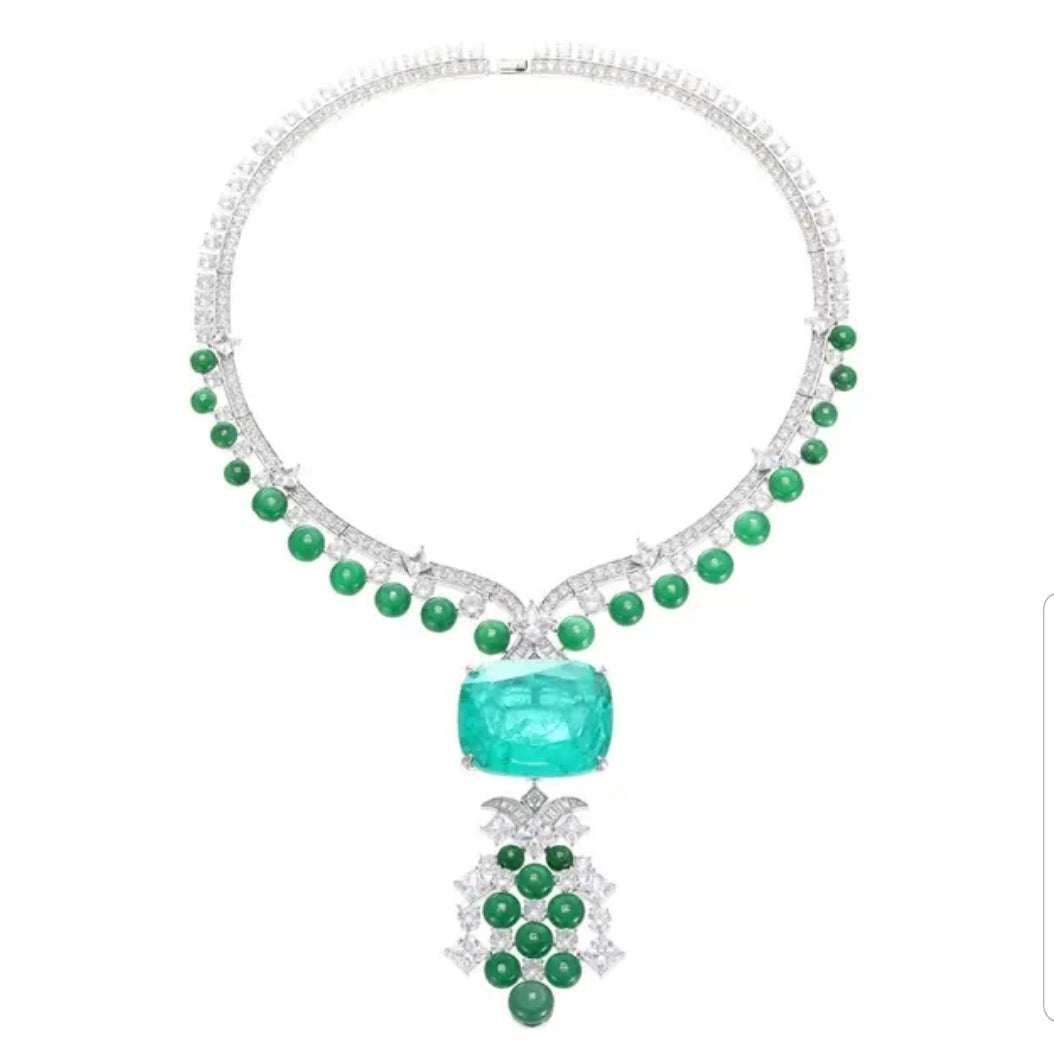 Fusion Colombian emerald Cubic Zirconia Necklace Zirconite. 840N105E (Copy)