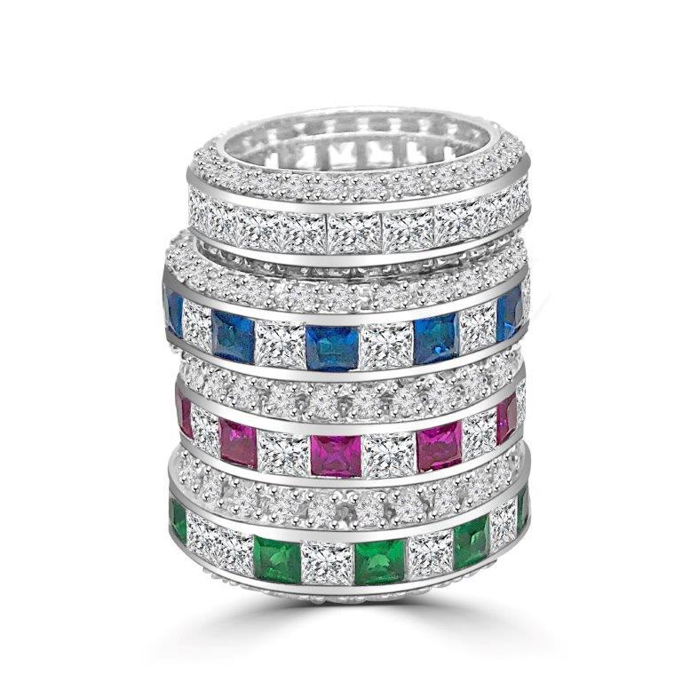 Cubic Zirconia Eternity Band Stackable Ring. 600R13061