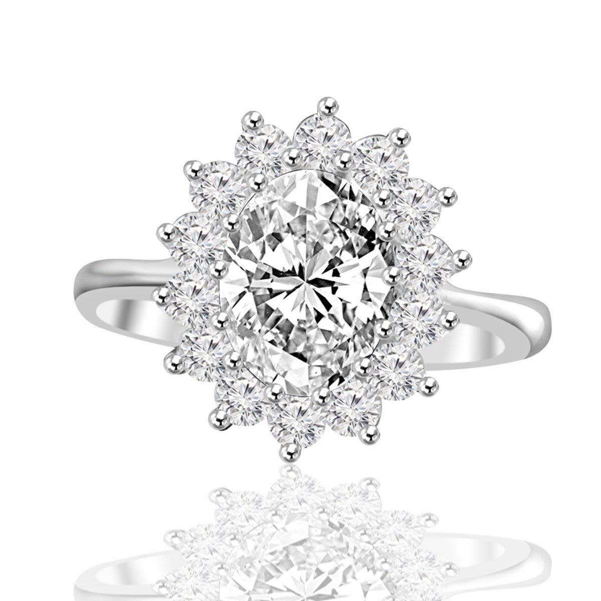 2.5CT Oval Diamond Veneer Cubic Zirconia Ring. 635R3229