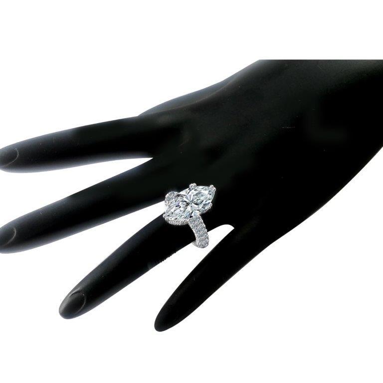 Cubic Zirconia Marquis Solitaire Ring. 600R12827