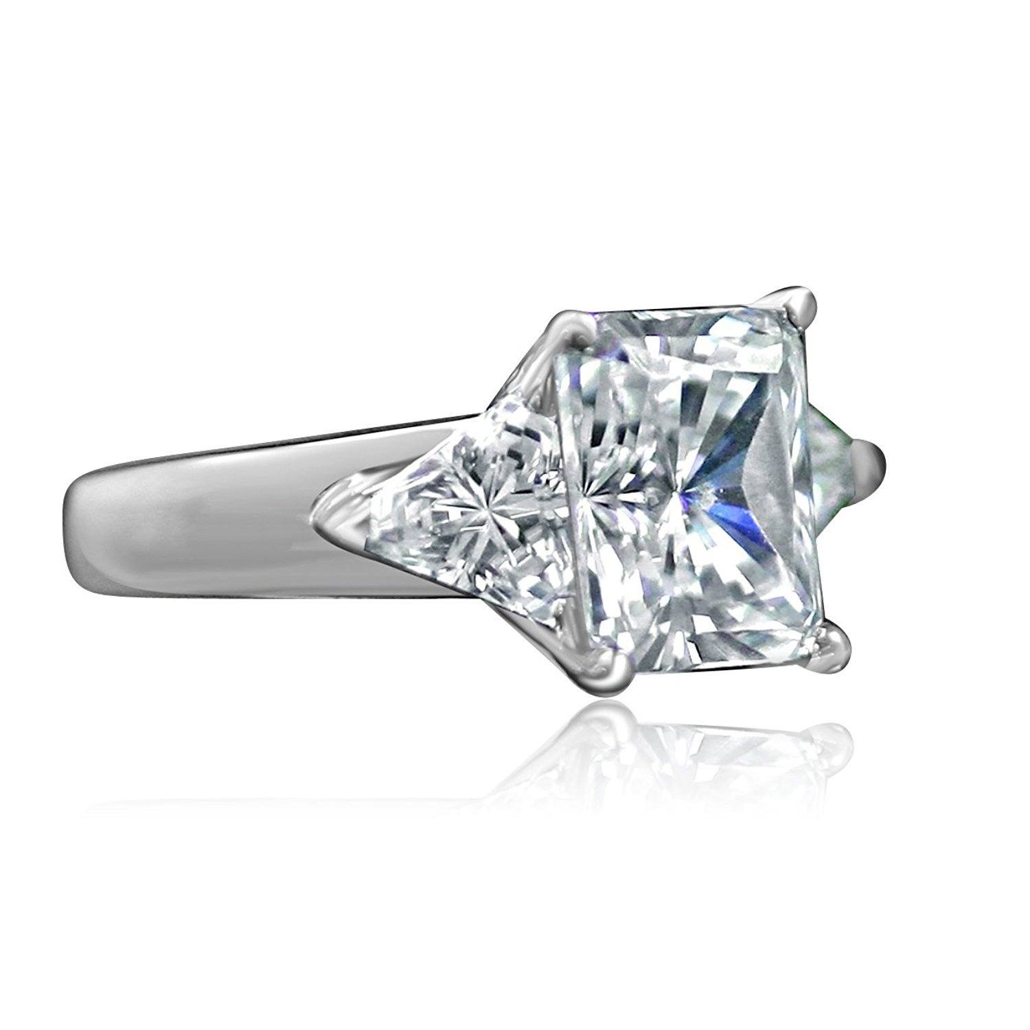 3.5CT Radiant Diamond Veneer Cubic Zirconia Ring. 635R72090