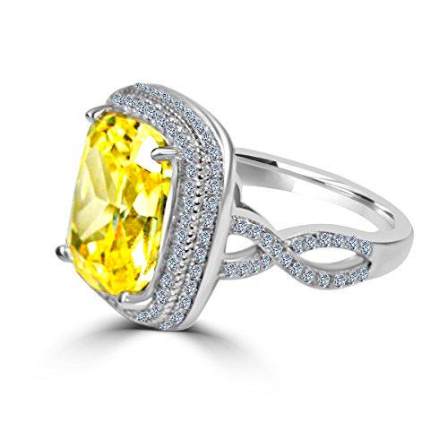 5CT Cushion Diamond Veneer Cubic Zirconia helo Ring. 635R0248