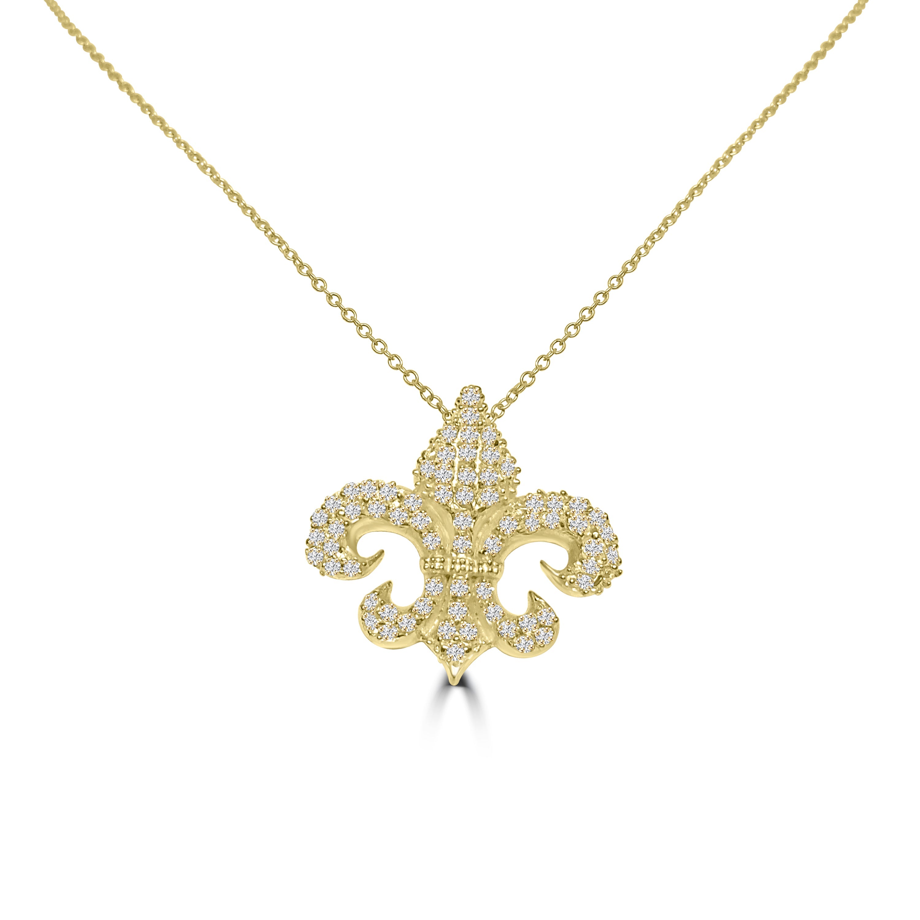 Fleur De Lis Zirconite Cubic Zirconia Pendant 501P2608