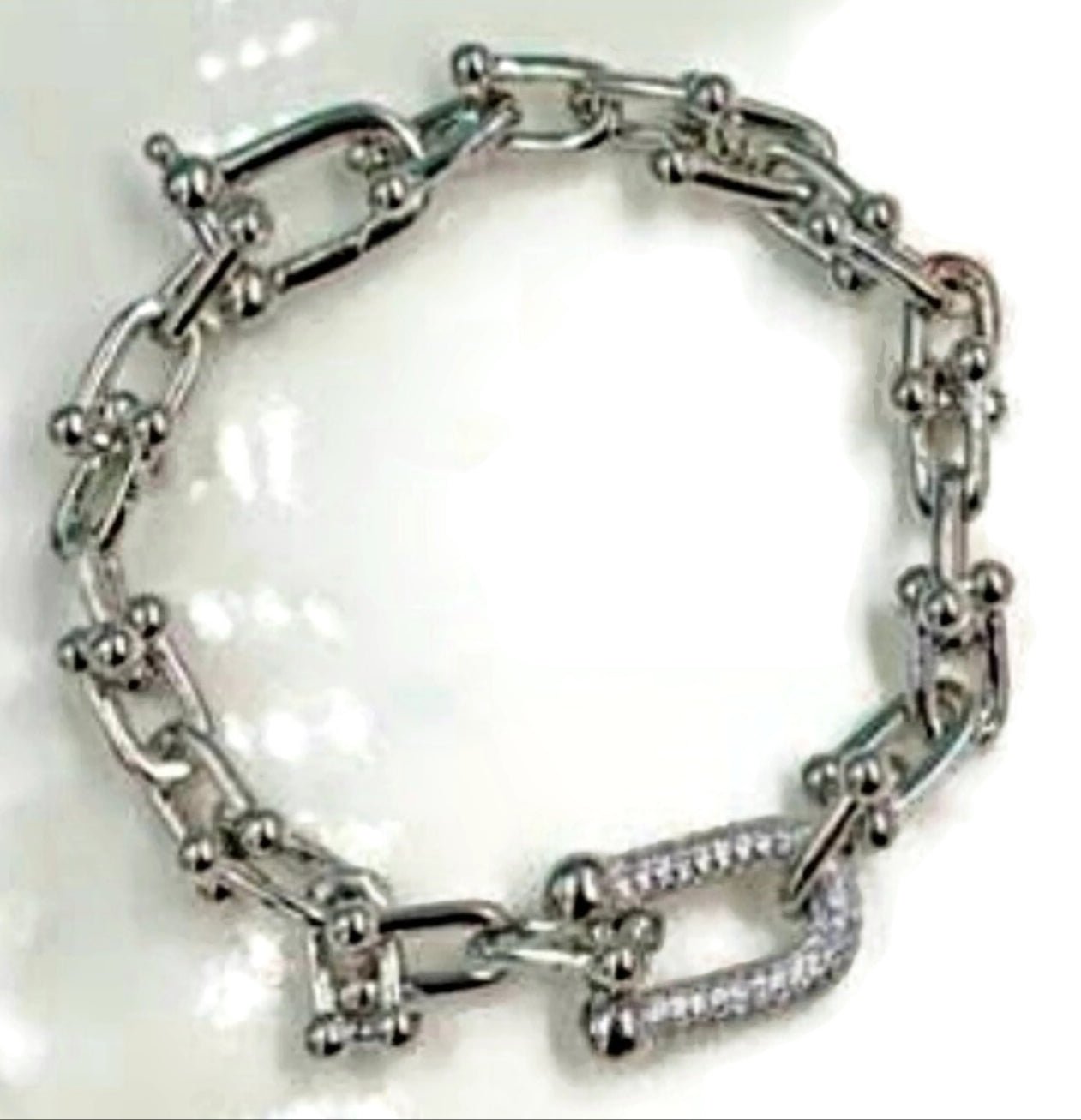 Zirconite Sadle stainless steel Bracelet. 821B100