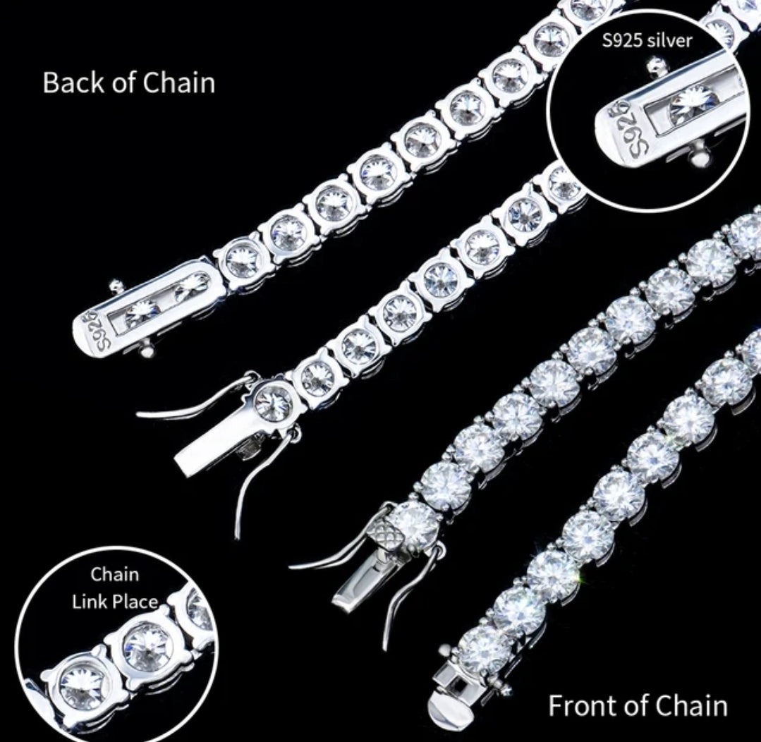 Moissanite Lab Created Diamond Tennis Bracelet. 850B