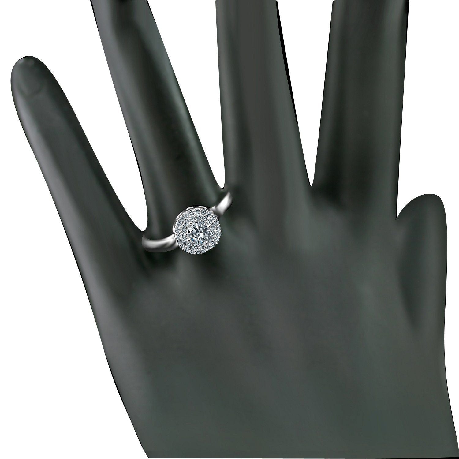 .25CT Round Cubic Zirconia Diamond veneer Ring