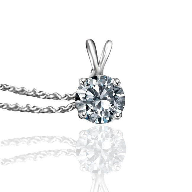 1.25CT Round Diamond Veneer Cubic Zirconia Solitaire Pendant-final sale . 635P1.25