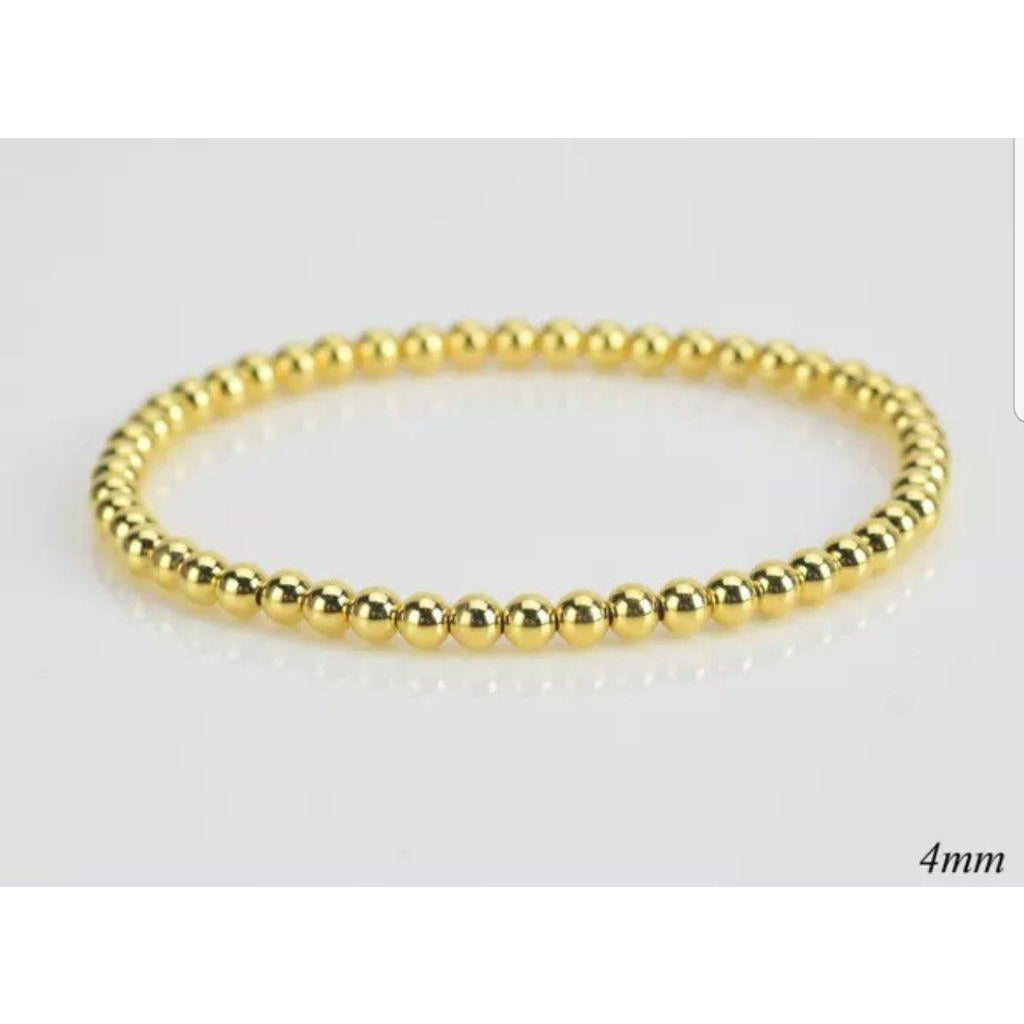 Never tarnish Zirconite Gold Bead stretch Bracelet