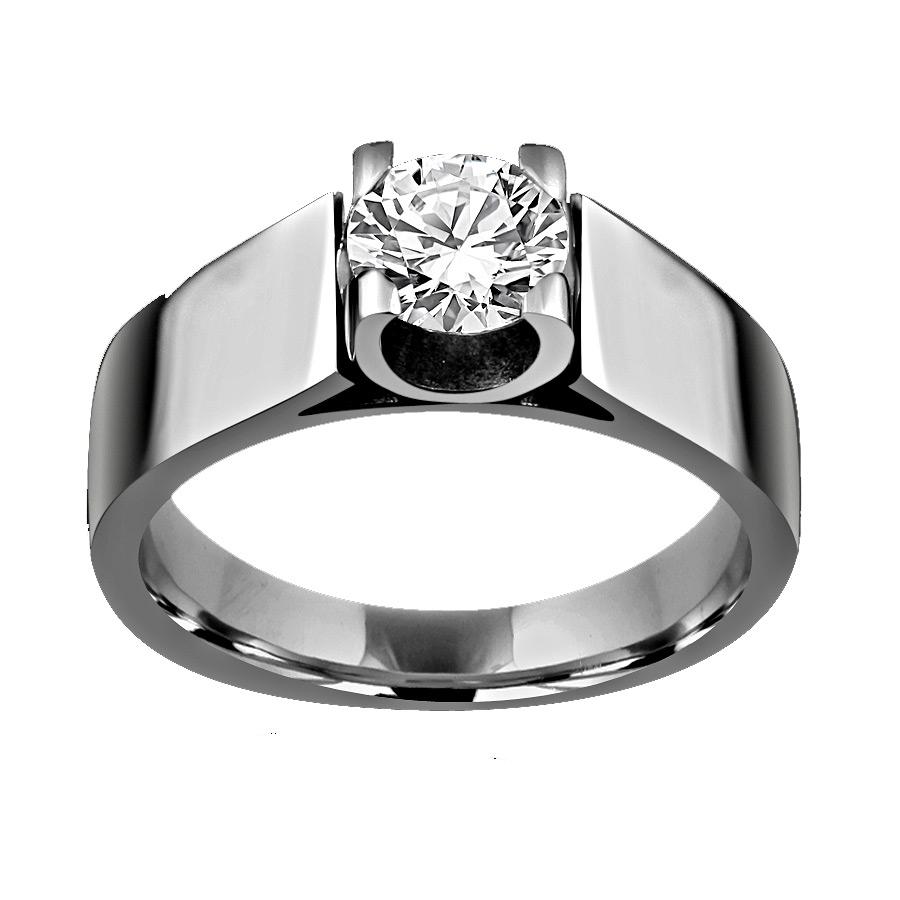 2CT  Round Diamond Veneer Cubic Zirconia Men's Ring. 635R1061