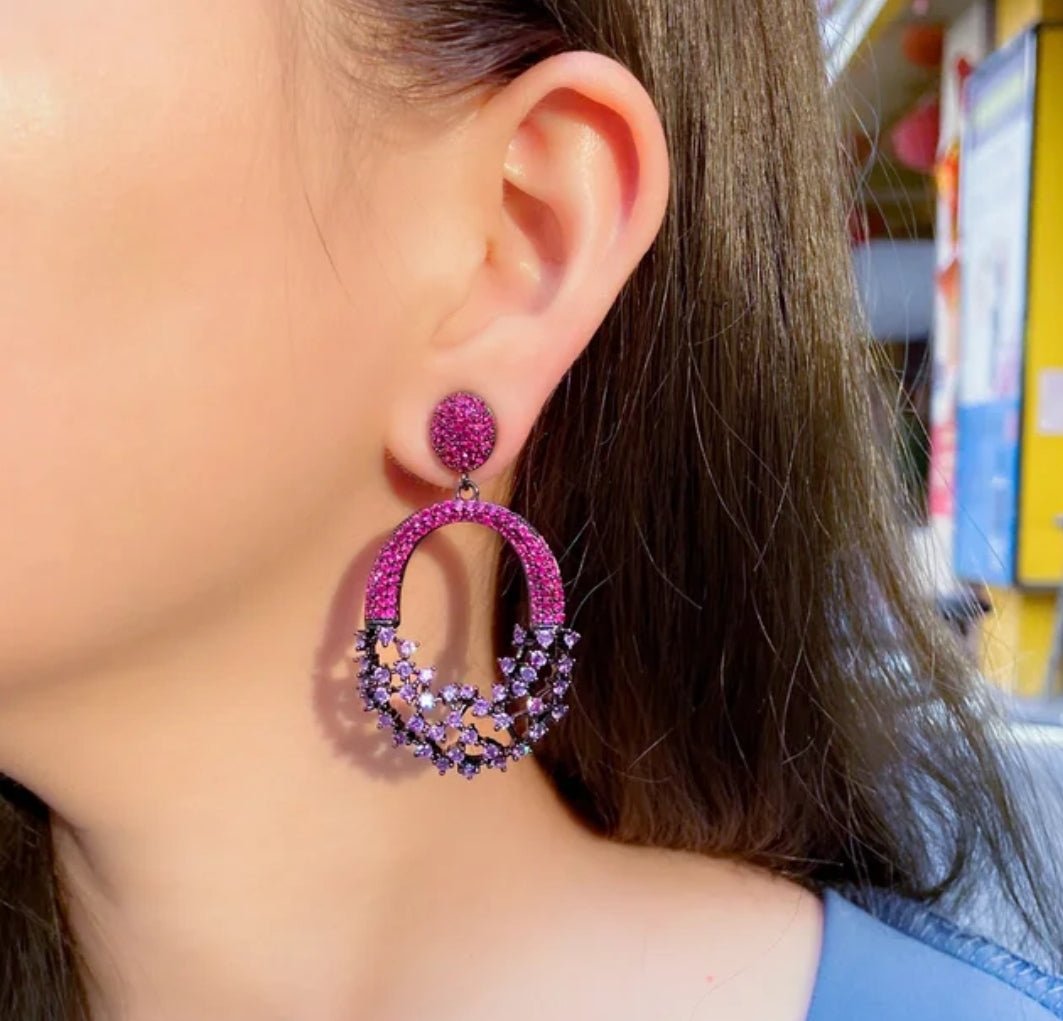 Chandeliers Earrings Zirconite Cubic Zirconia. 826E20