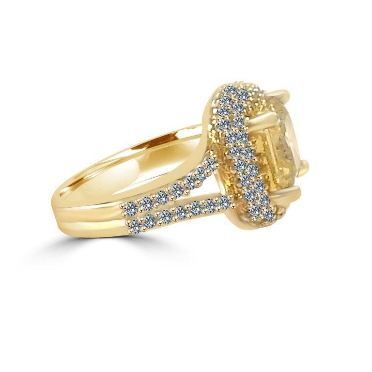 2CT Square Diamond Veneer Cubic zirconia Ring. 635R72211