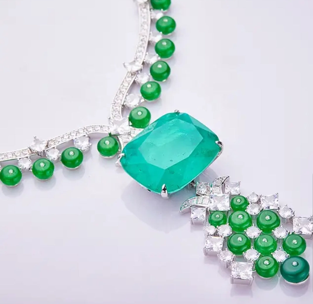 Fusion Colombian emerald Cubic Zirconia Necklace Zirconite. 840N105E (Copy)