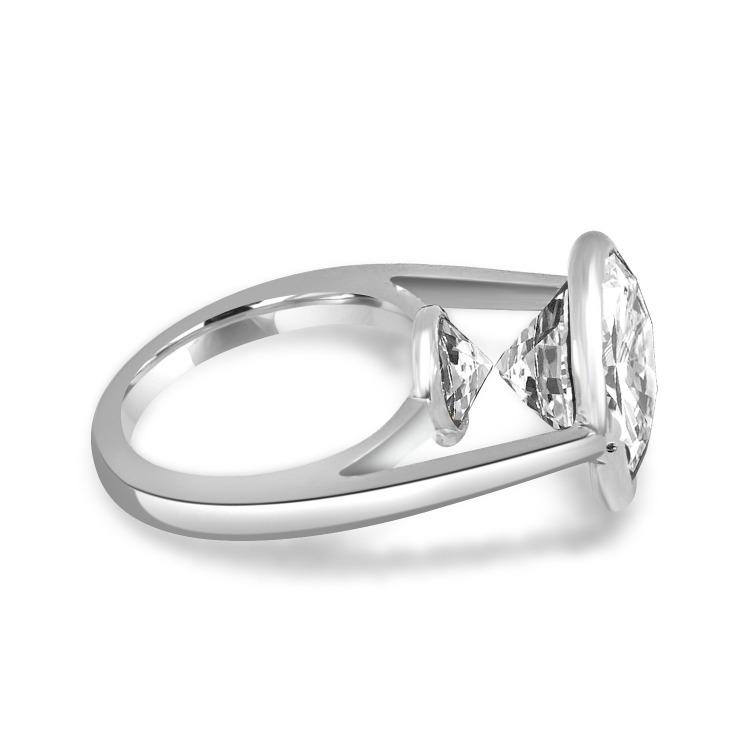 Cubic Zirconia Kissing Cubic Zirconia Bezel Ring. 546RKiss