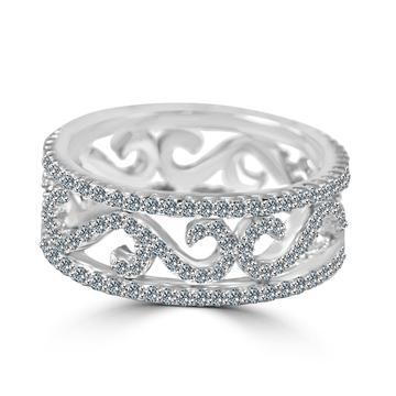 Cubic Zirconia Eternity Band Ring. STR0266
