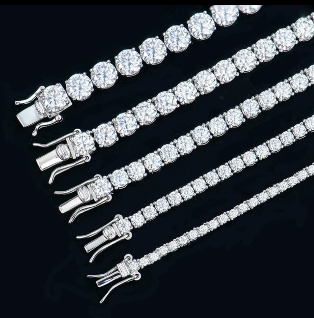 Moissanite Lab Created Diamond Tennis Bracelet. 850B