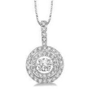 Dancing Diamond Veneer Cubic Zirconia Pendant. 635P07