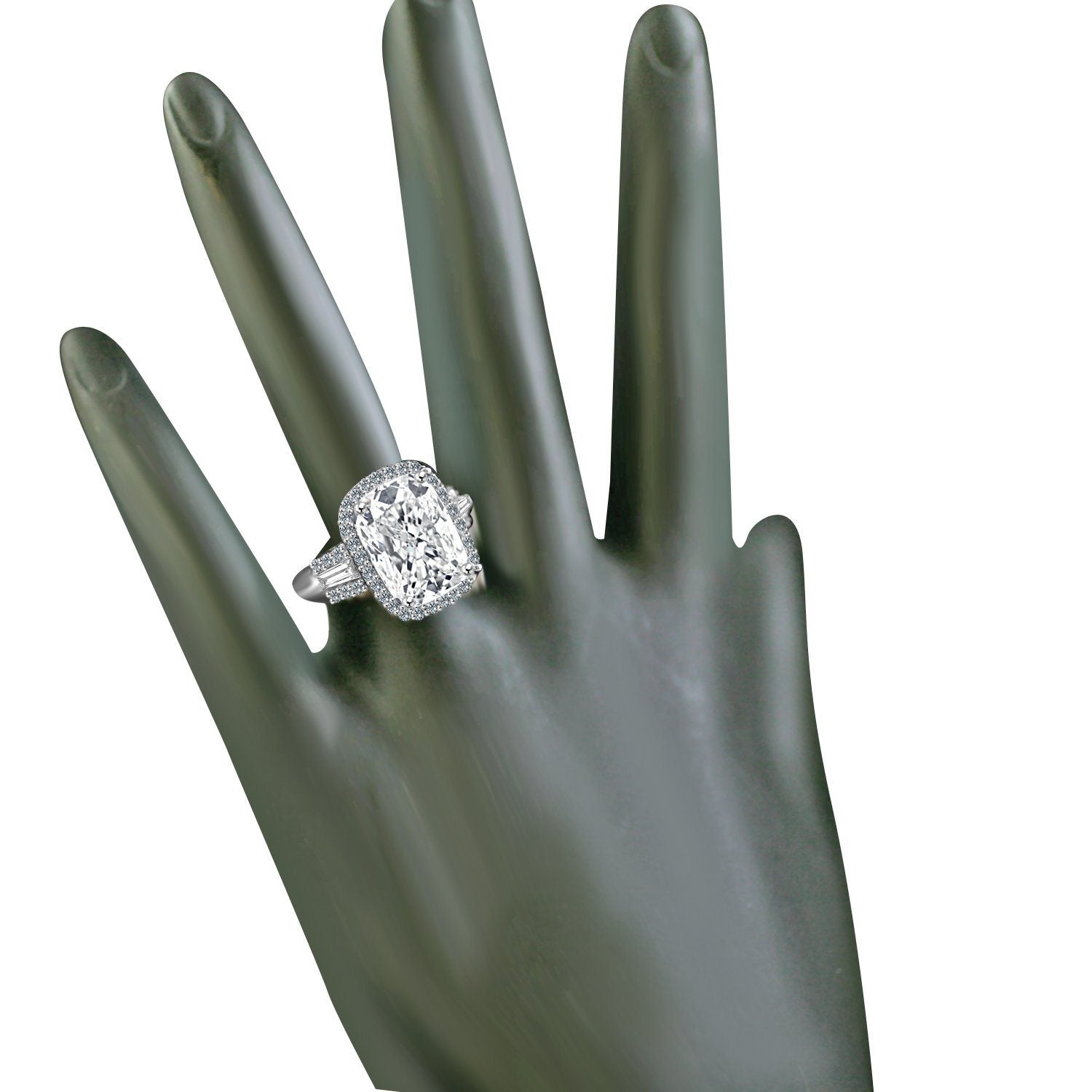 8CT Cushion Diamond Veneer Cubic Zirconia Ring. 635R71678