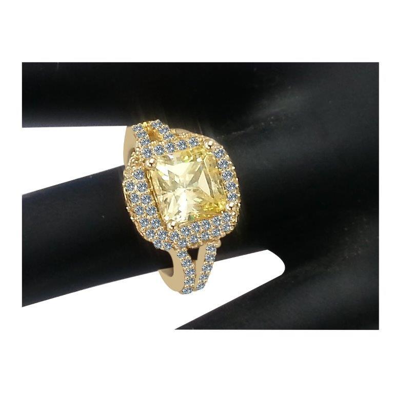 2CT Square Diamond Veneer Cubic zirconia Ring. 635R72211