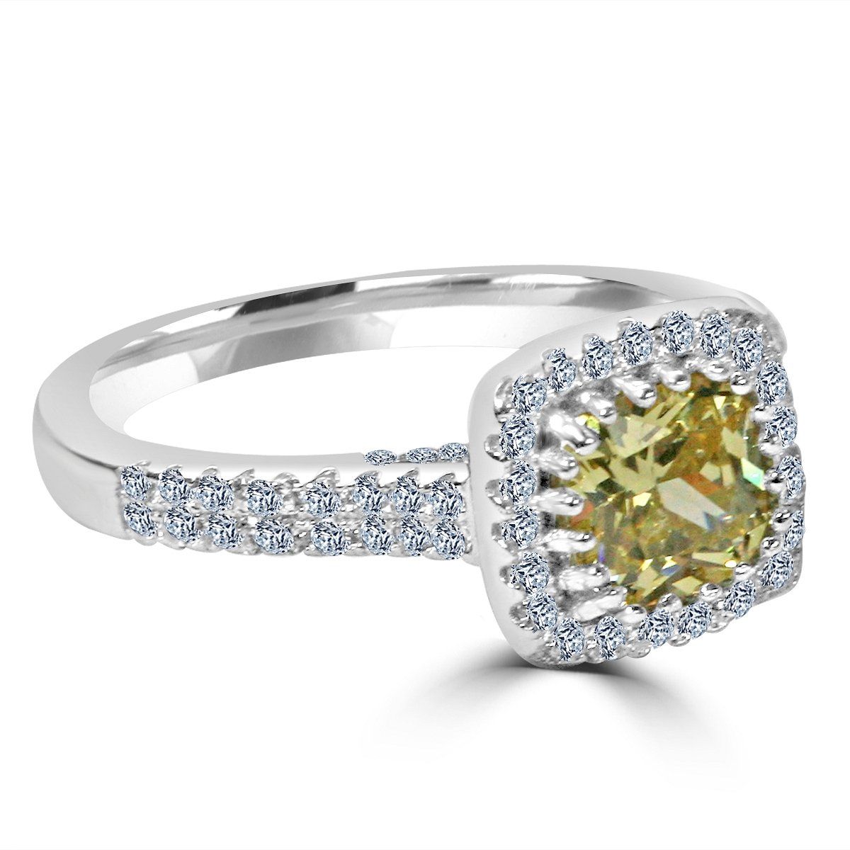 1CT Cushion Diamond Veneer Cubic Zirconia  Ring. 635R0251