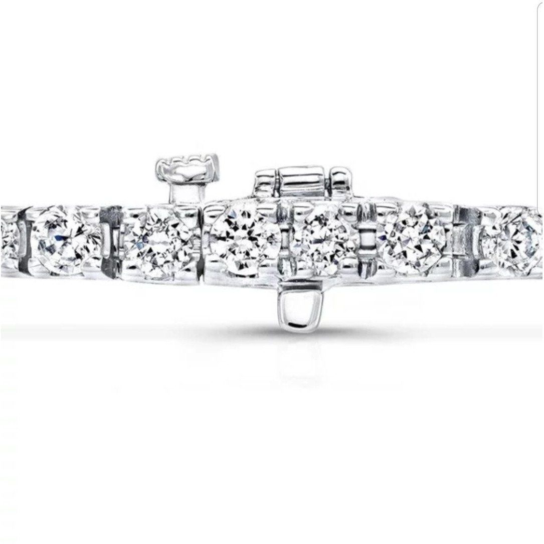 Tennis Bracelet Round Cubic Zirconia 14K Gold. 635TBH14K