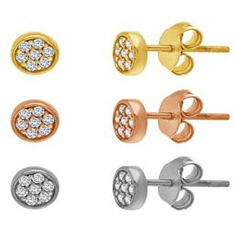 Zirconite Cubic zirconia Sterling silver multi-set Minimalist Earrings Set. 705E4202091MLT