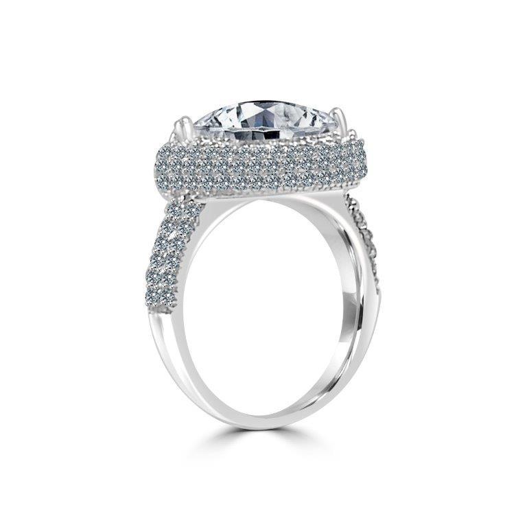 12CT Cushion  Cubic zirconia Ring. 582RR109