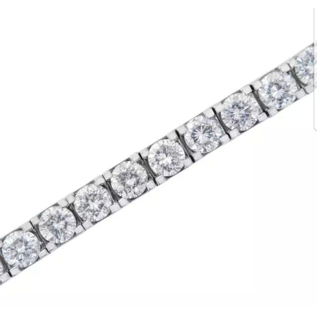 Tennis Bracelet Round Cubic Zirconia 14K Gold. 635TBH14K