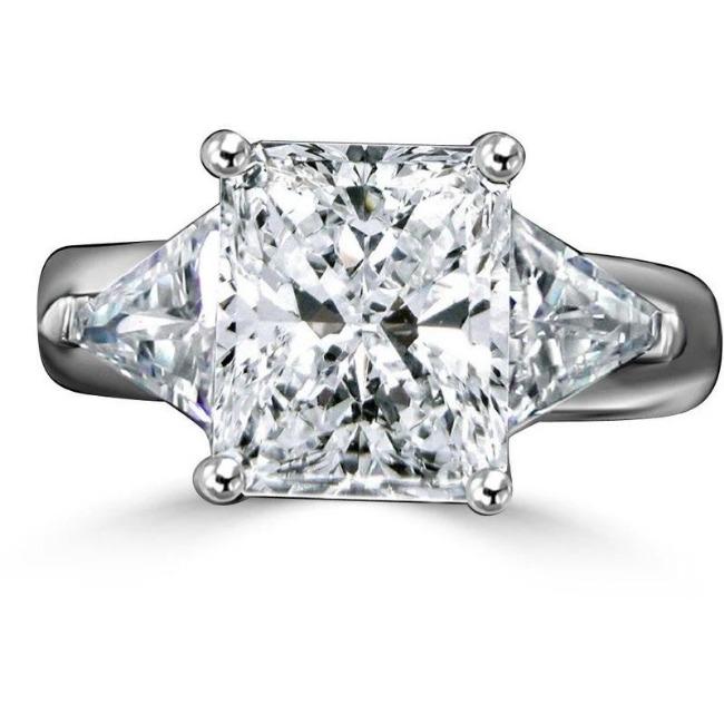 3.5CT Radiant Diamond Veneer Cubic Zirconia Ring. 635R72090