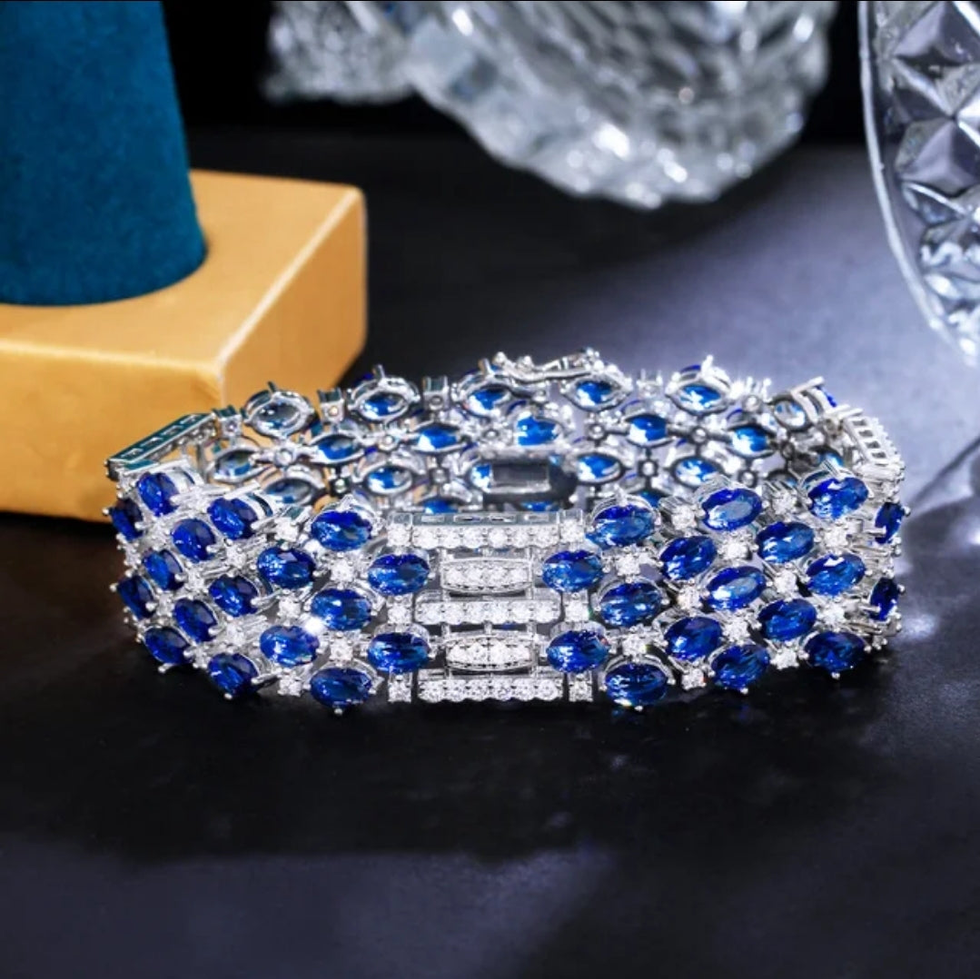 Cubic Zirconia couture wide Bracelet Zirconite. 826B101