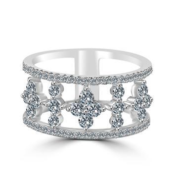Cubic Zirconia wide Eternity Band Ring. STR0272