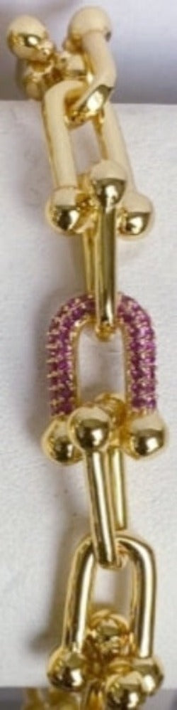 Zirconite Sadle stainless steel Bracelet. 821B100