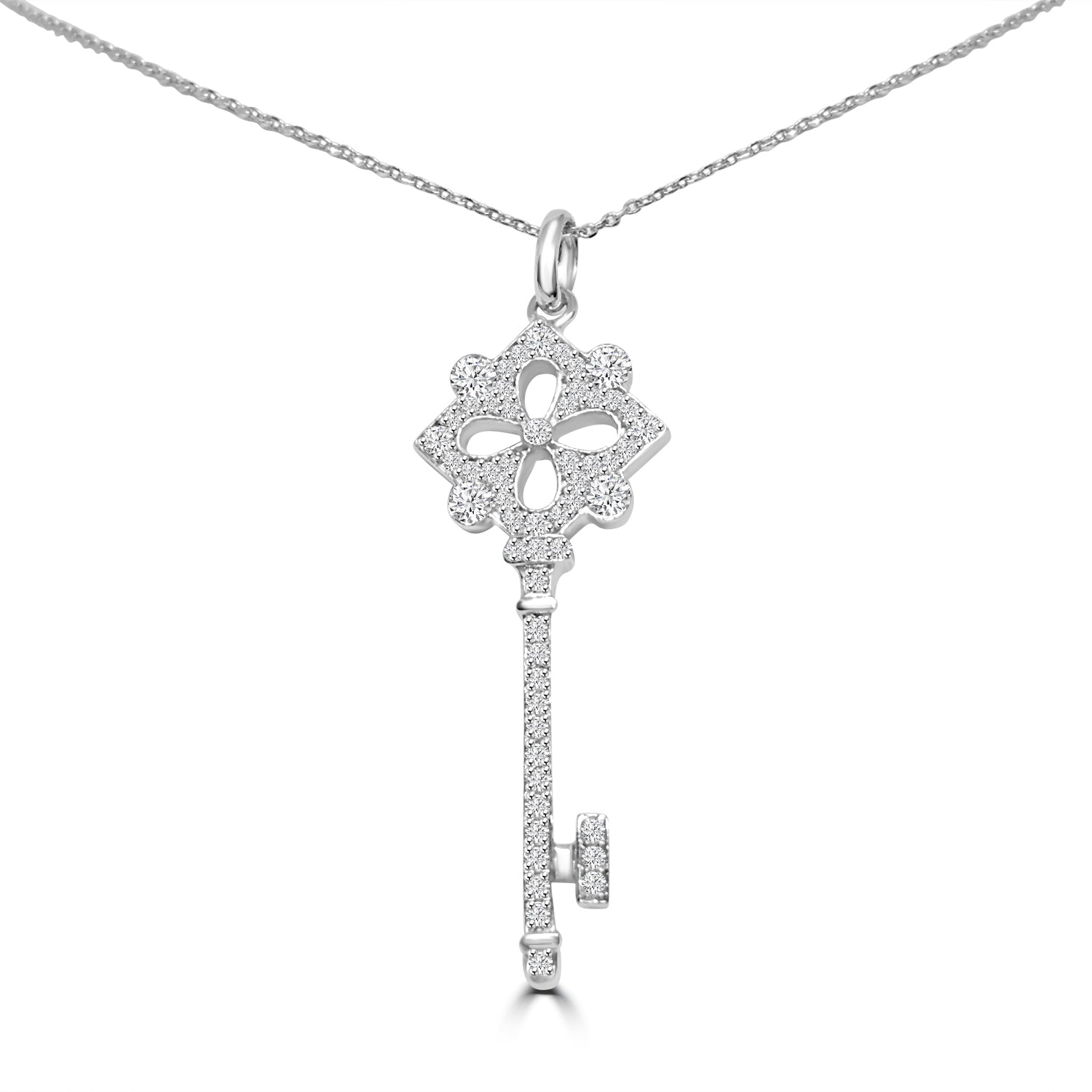 Clover Zirconite Cubic Zirconia Key pendant.638P1215