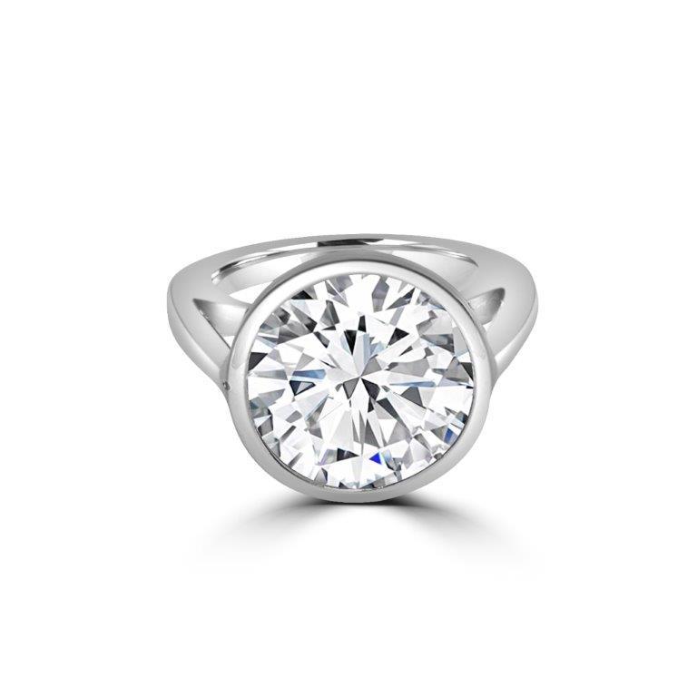 Cubic Zirconia Kissing Cubic Zirconia Bezel Ring. 546RKiss