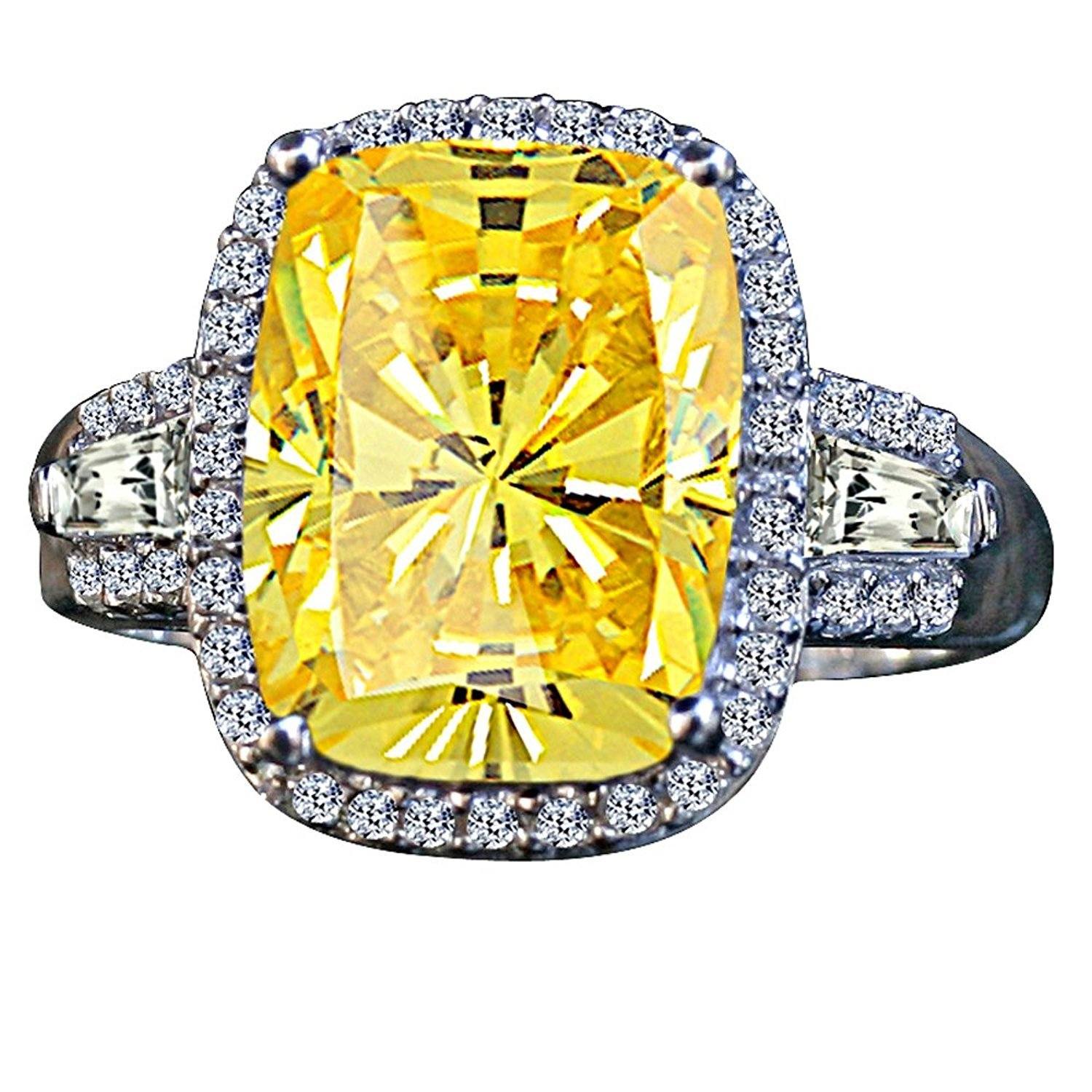 8CT Cushion Diamond Veneer Cubic Zirconia Ring. 635R71678