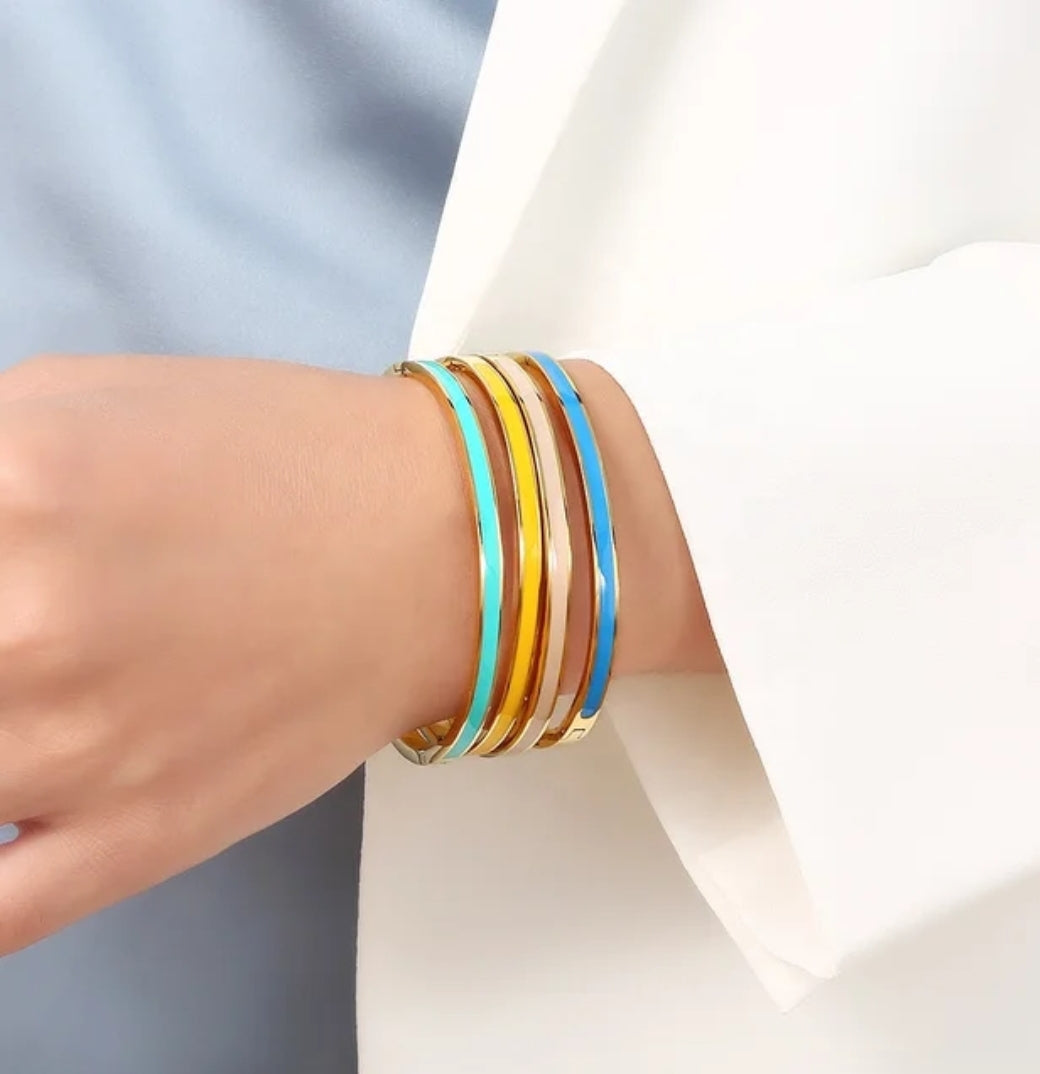 Stackable Enamel Bracelet Bangle Zirconite. 852B100