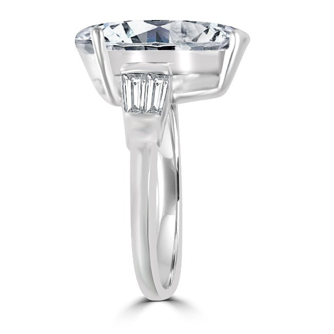 4CT Pear Diamond Veneer Cubic Zirconia Ring  635R71343