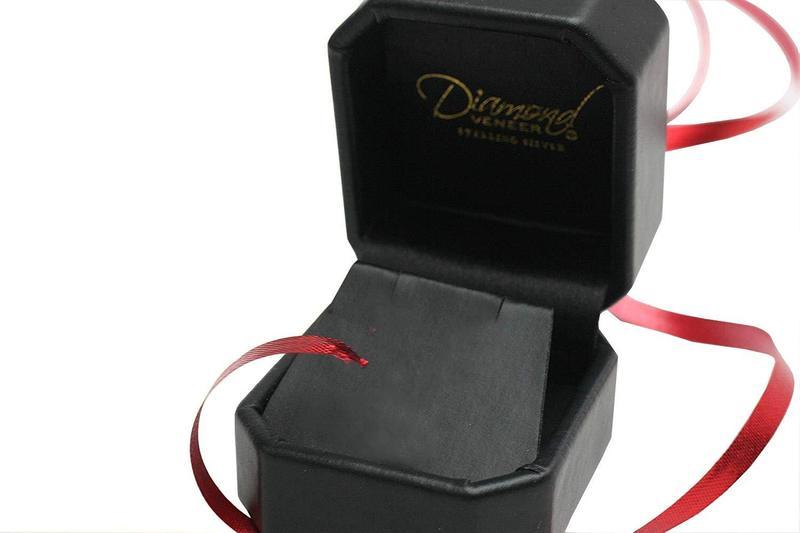 3CT Diamond Veneer Three Stone 14K Gold Engagement Ring. 635R71337K-3CT