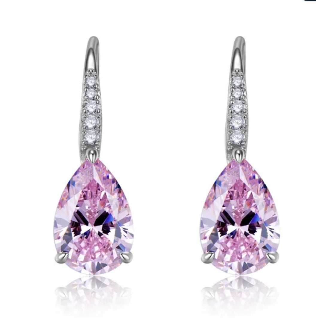 Cubic Zirconia Pear Earrings Zirconite. 851E2648