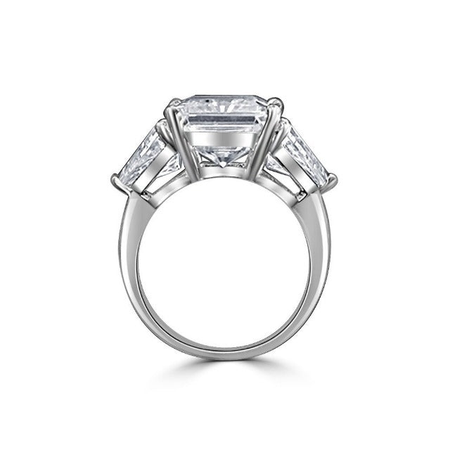 Radiant Diamond Veneer Cubic Zirconia Ring. 635R71337