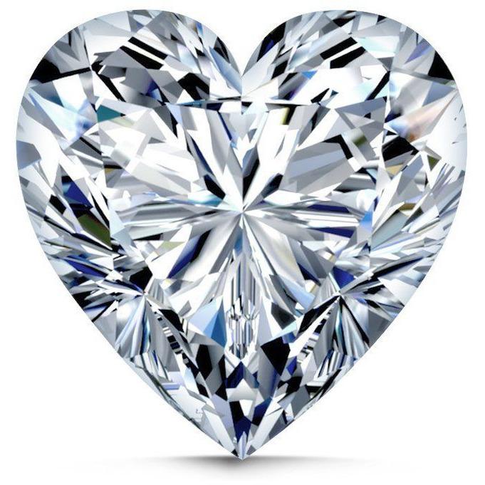 Heart Diamond Veneer Cubic Zirconia Loose Stone. HEART