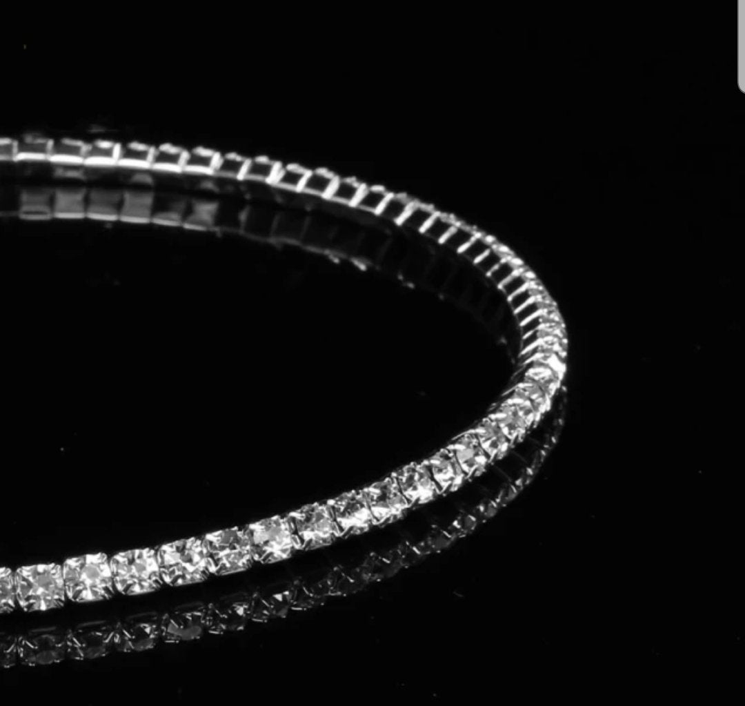 Fine Zirconite Crystals Set Choker Necklace 637N0014