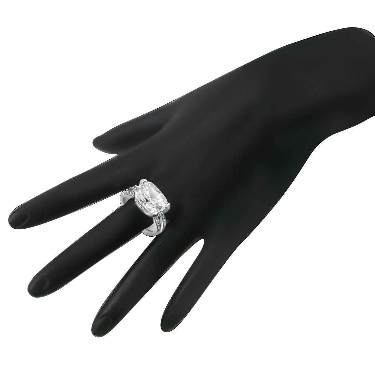 8CT Cushion Diamond Veneer Cubic Zirconia Ring. 635R71487