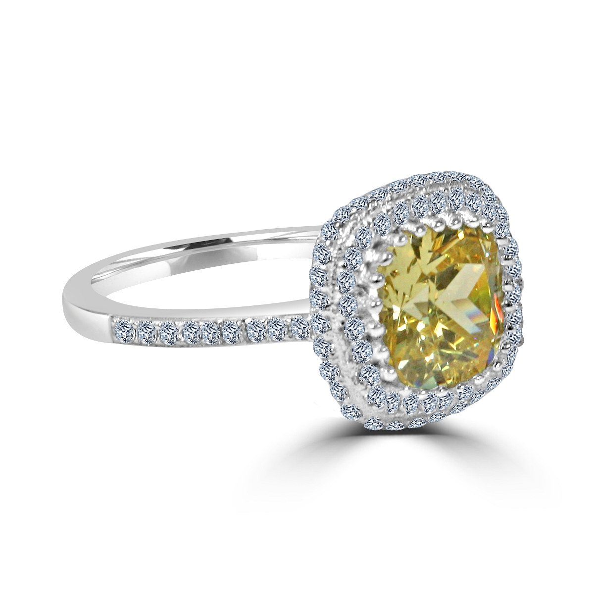 2CT Cushion Diamond Veneer Cubic Zirconia Ring. 635R0249