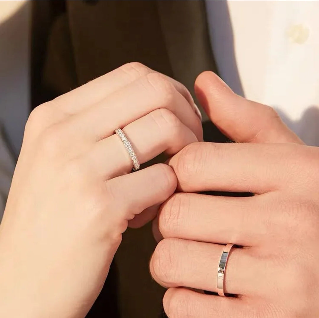 Ring Crystal eternity band Sterling Silver Z-1000