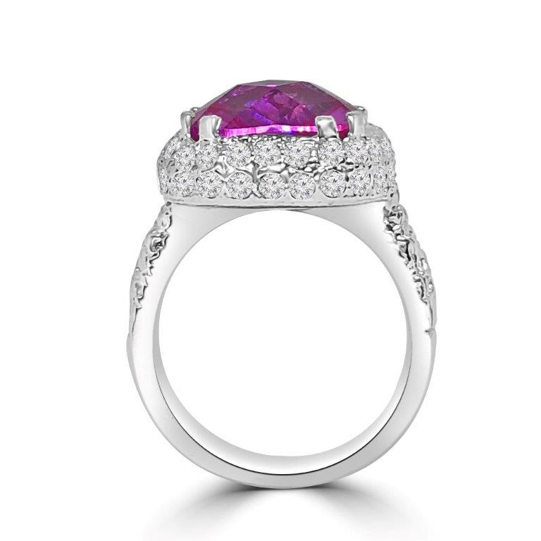 12CT Cushion  Cubic zirconia Ring. 582RR109