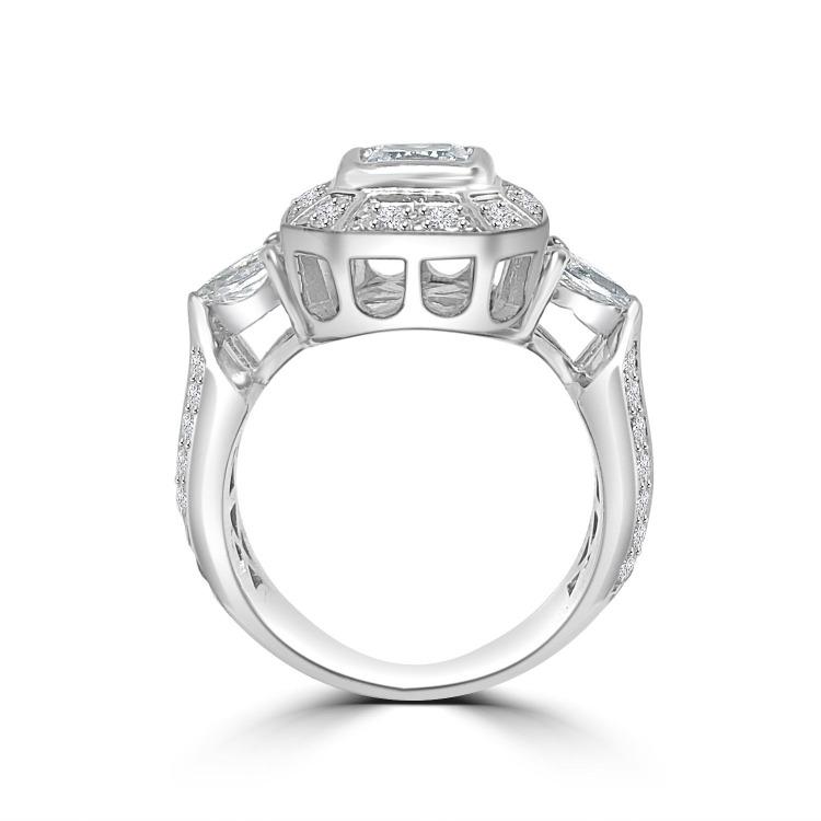 0.75CT Cushion Diamond Veneer Cubic Zirconia Ring. 635R12551